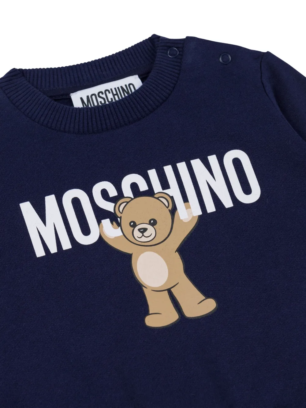 Moschino Kids Sweater met teddybeerprint Blauw
