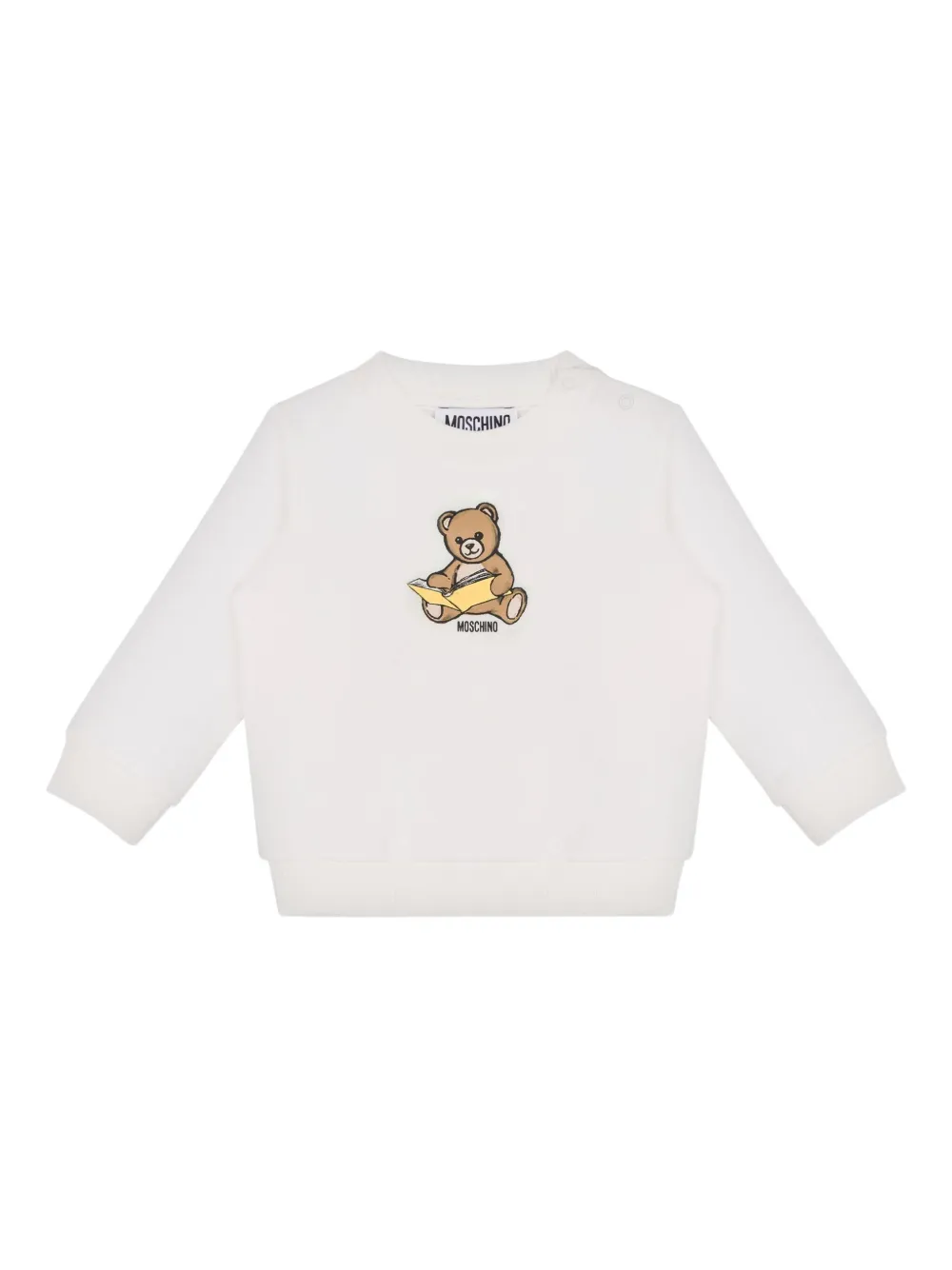Moschino Kids Sweater met teddybeerprint Wit