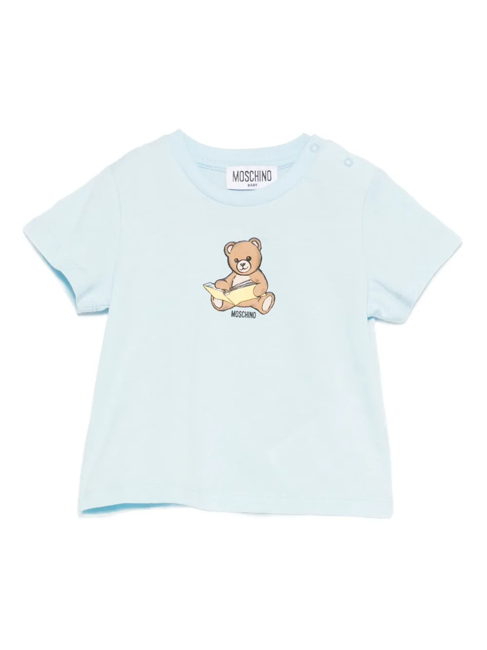 Moschino Kids T-shirt met teddybeerprint Blauw