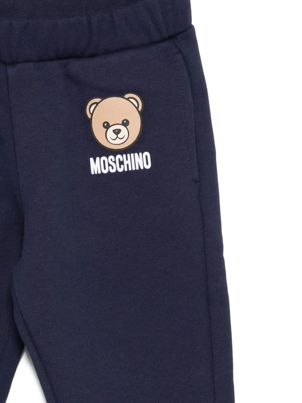 Moschino Kids Trainingsbroek met teddybeerprint Blauw