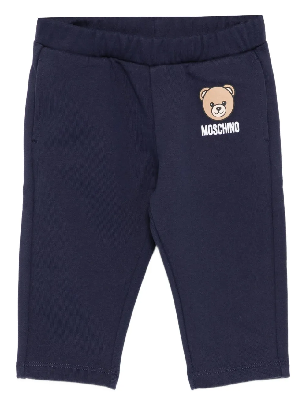 Moschino Kids Trainingsbroek met teddybeerprint Blauw