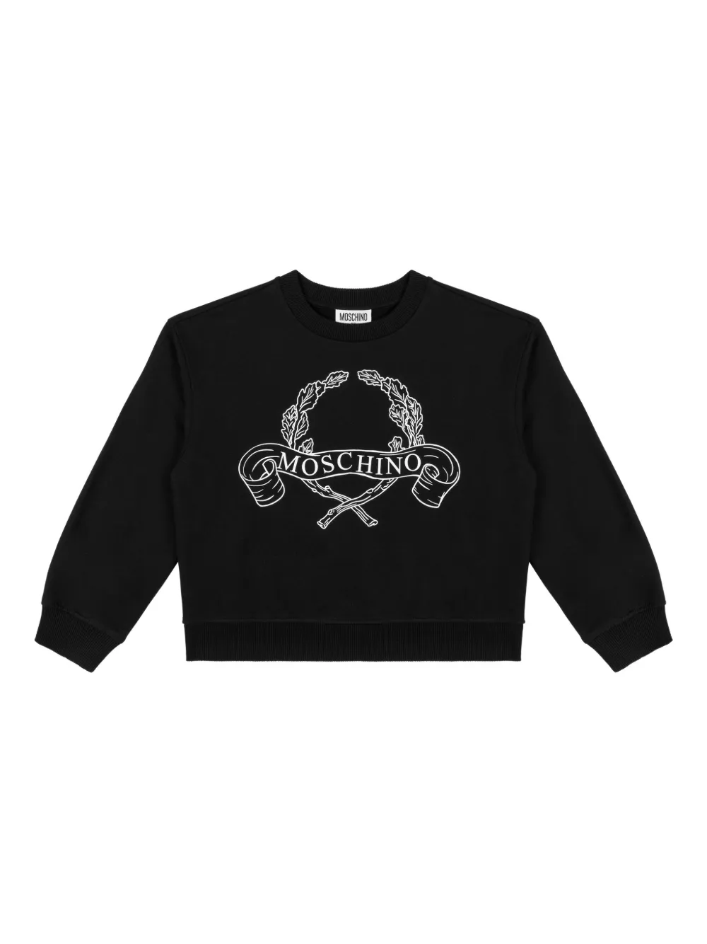 Moschino Kids Sweater met logoprint 60100 nero