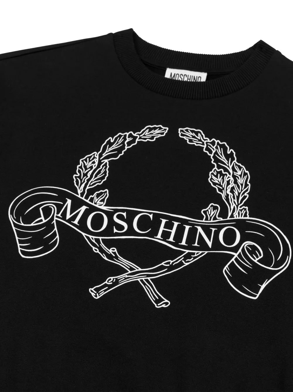 Moschino Kids Sweater met logoprint 60100 nero
