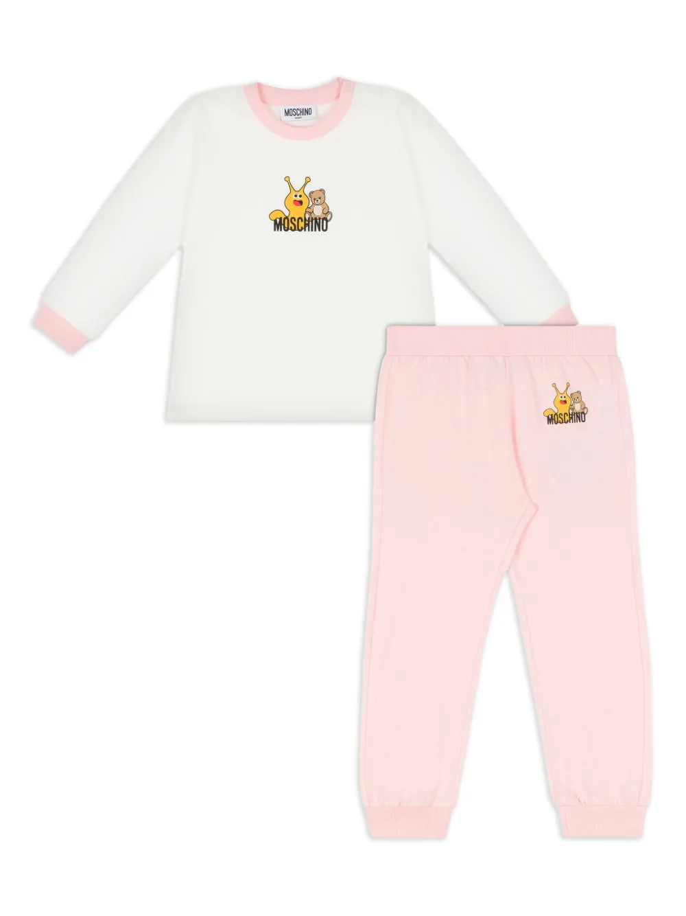 Moschino Kids teddy-print tracksuit - ピンク Moschino Kids teddy-print tracksuit - ピンク