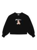 Moschino Kids teddy bear-print sweater - Black