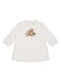 Moschino Kids animal-motif dress - White