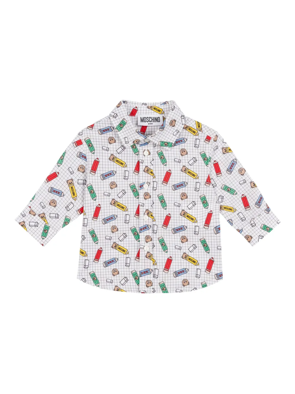 Moschino Kids Shirt met print Grijs