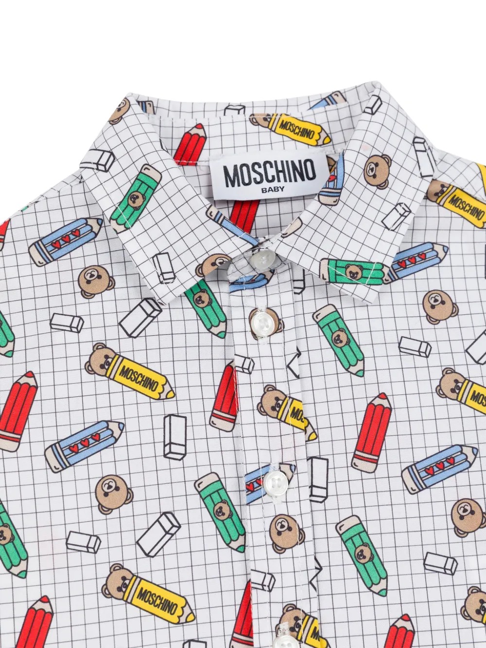 Moschino Kids Shirt met print Grijs