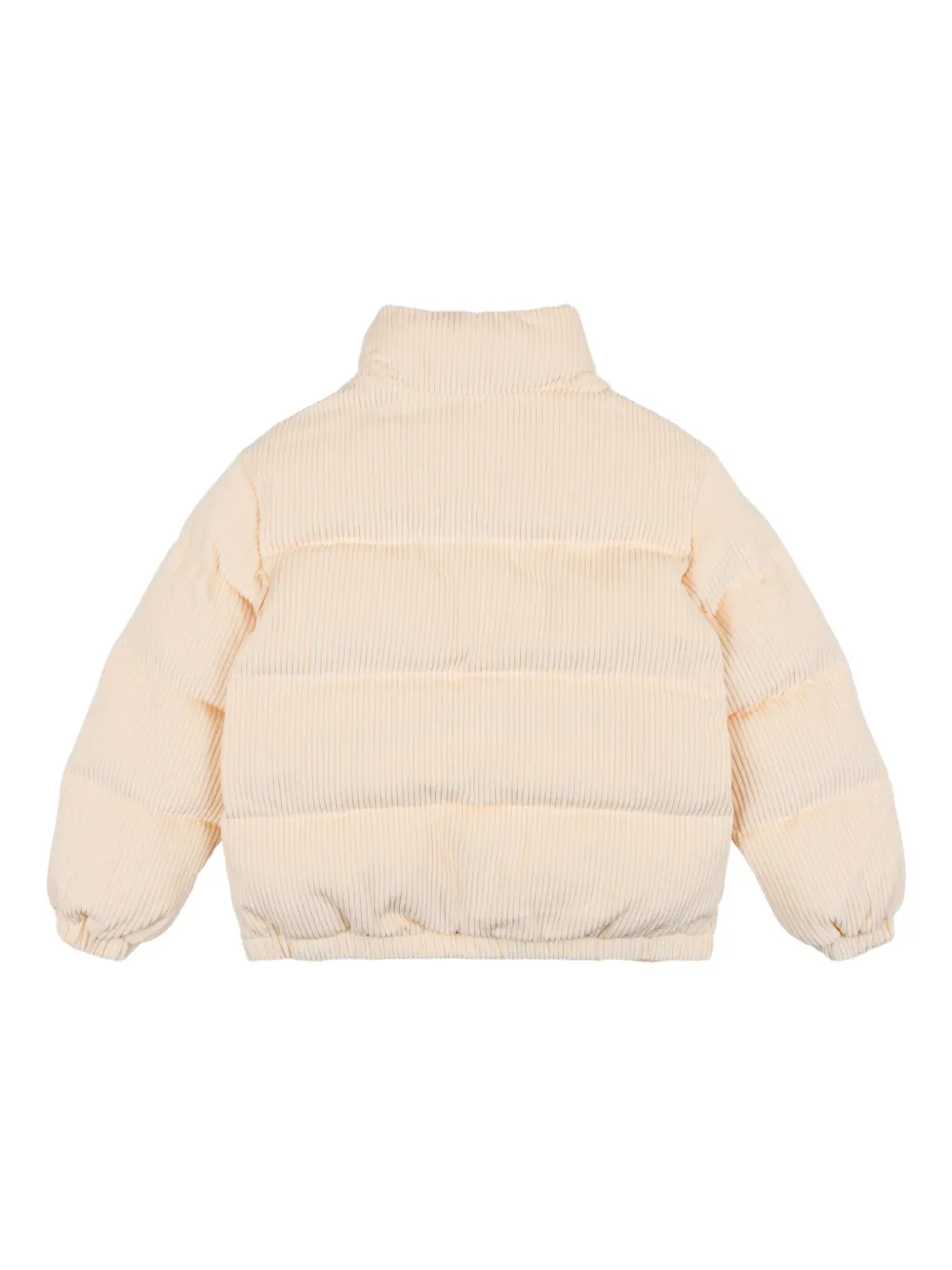 Moschino Kids Ribfluwelen donsjack 10123 Avorio