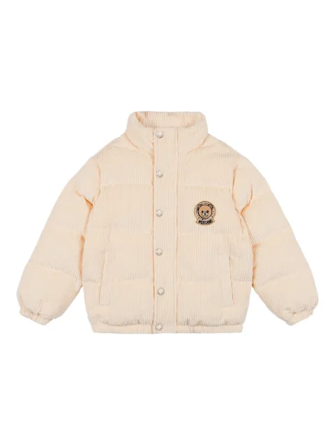 Moschino Kids corduroy puffer jacket