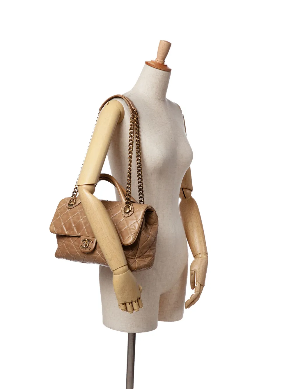 CHANEL Pre-Owned 2014-2015 Medium Glazed Calfskin Castle Rock Top Handle Flap satchel | Pre-Owned | Image 2