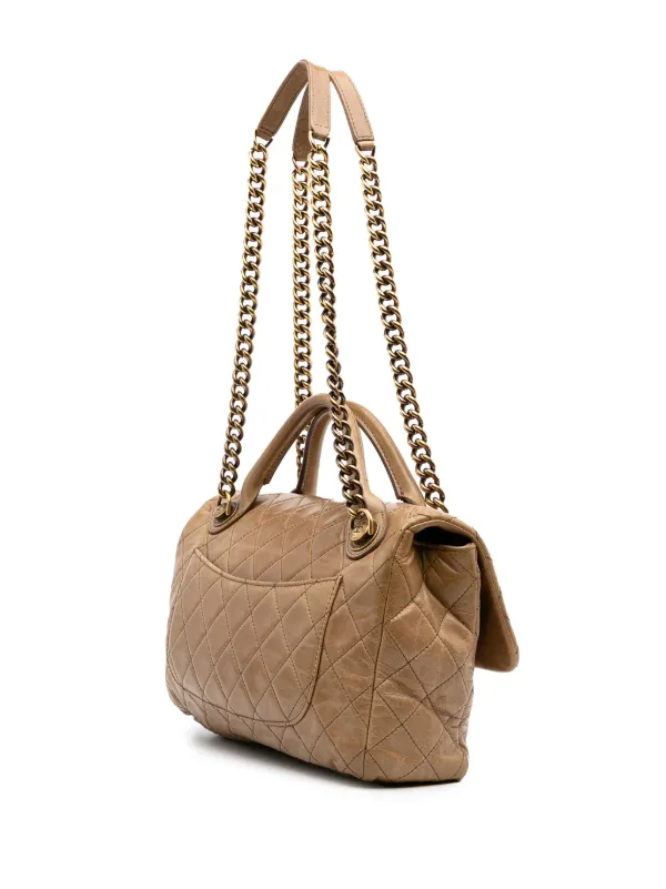 CHANEL Pre-Owned 2014-2015 Medium Glazed Calfskin Castle Rock Top