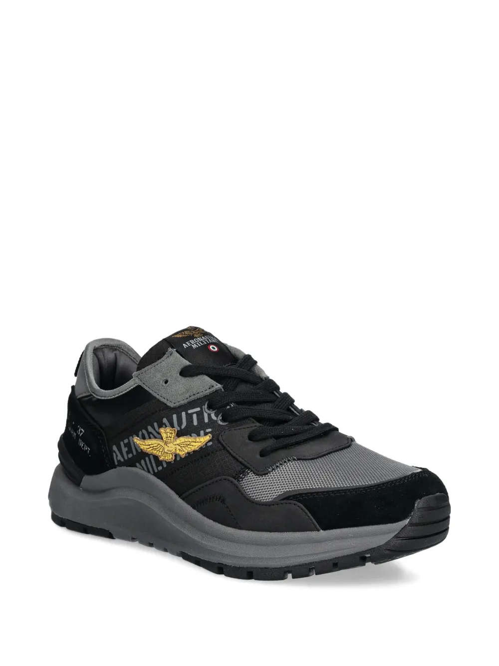 Aeronautica Militare lace-up sneakers Black