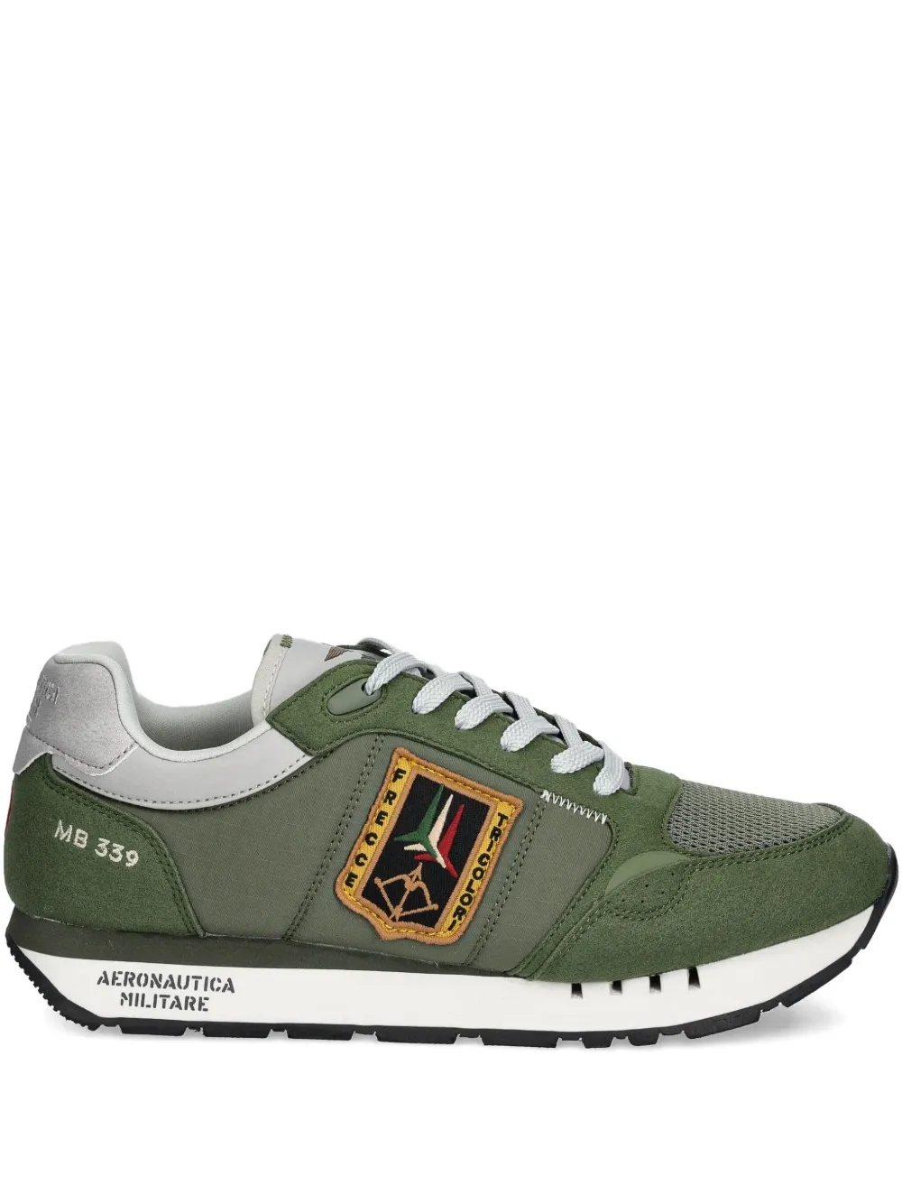 Aeronautica Militare panelled sneakers | Green | Image 1