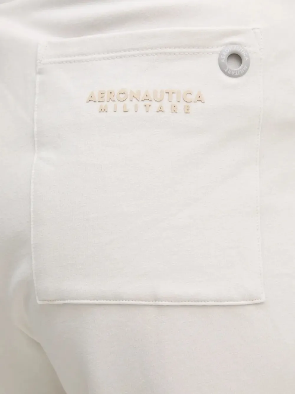 Aeronautica Militare Trainingsbroek met trekkoordtaille Wit