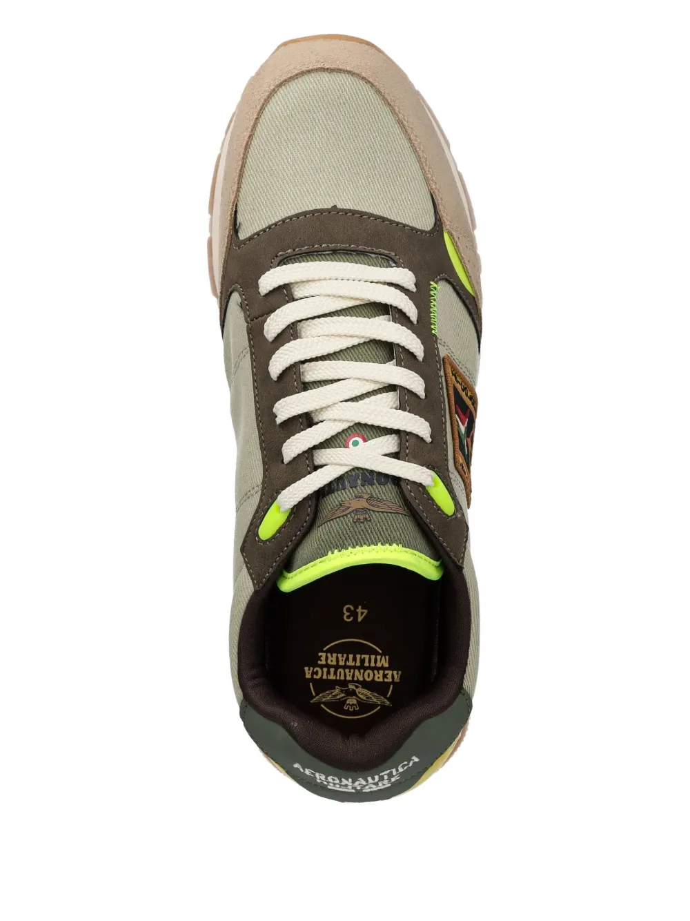 Aeronautica Militare embroidered-logo retro sneakers Green