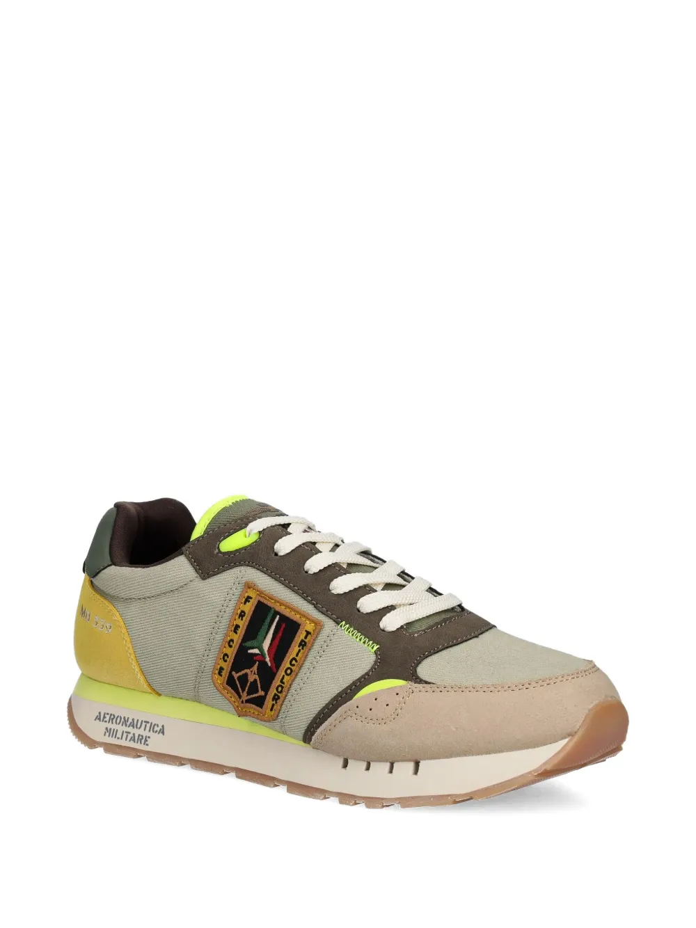 Aeronautica Militare embroidered-logo retro sneakers Green