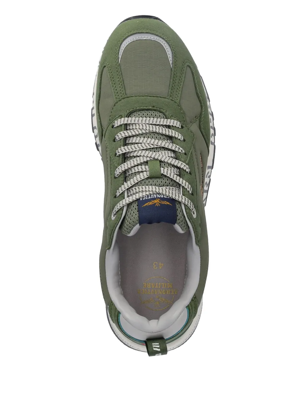 Aeronautica Militare embroidered sneakers Green