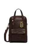 Aeronautica Militare patch top-handle backpack - Brown