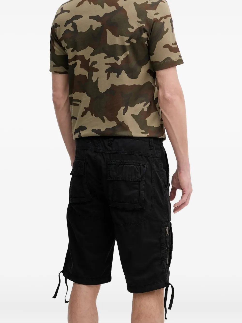 Aeronautica Militare Iconic Anti-G bermuda shorts met cargo zak Groen