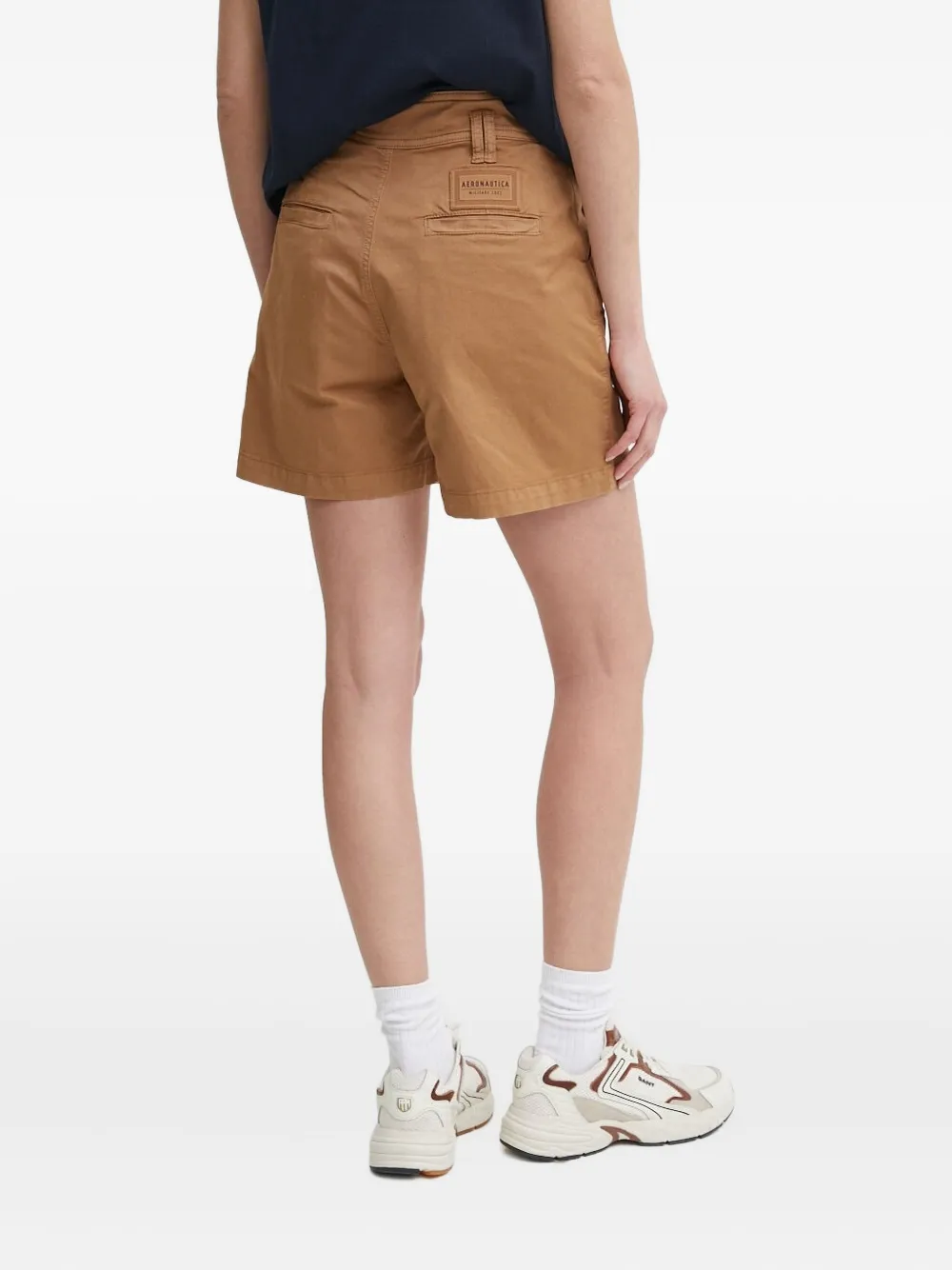 Aeronautica Militare Panelled Pocket Shorts In Brown
