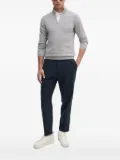 Aeronautica Militare half-zip embroidered sweater - Grey