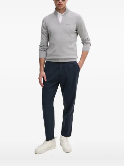 Aeronautica Militare half-zip embroidered sweater