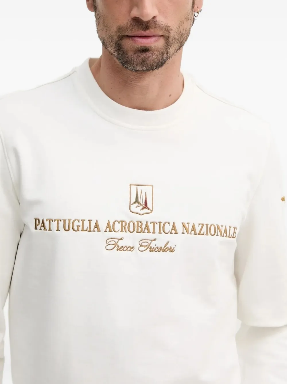 Aeronautica Militare Sweater met geborduurd logo Wit