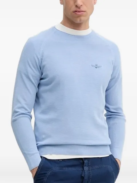 Aeronautica Militare textured raglan-sleeve sweater