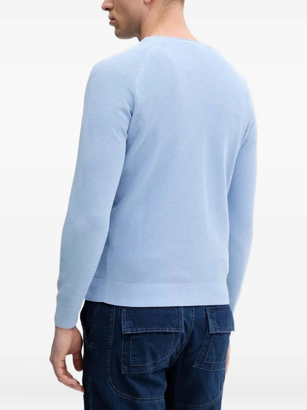 Aeronautica Militare Trui met raglan mouwen en textuur Blauw