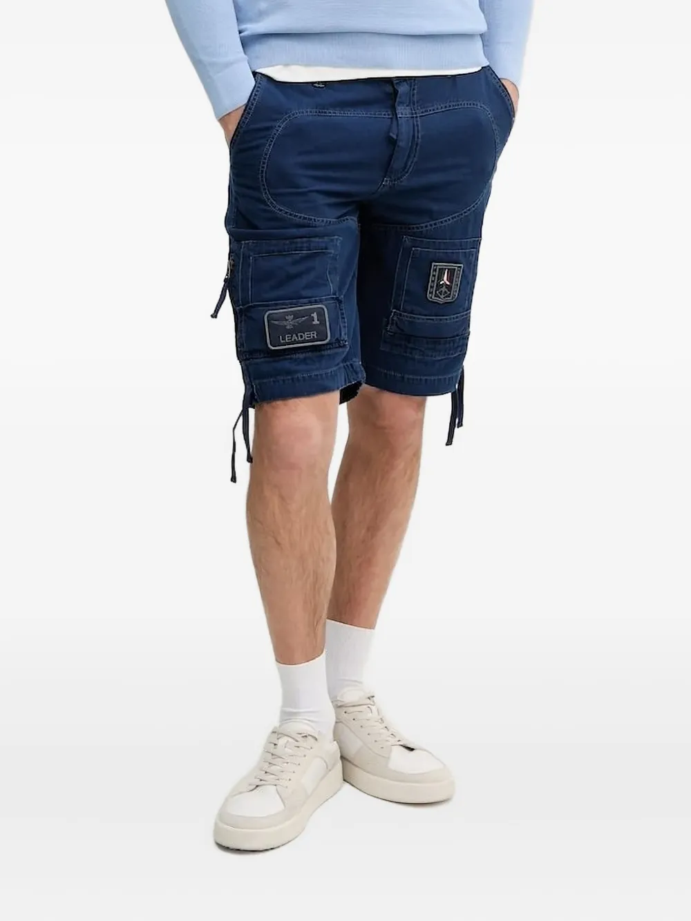 Aeronautica Militare patch-pocket cargo shorts Blauw