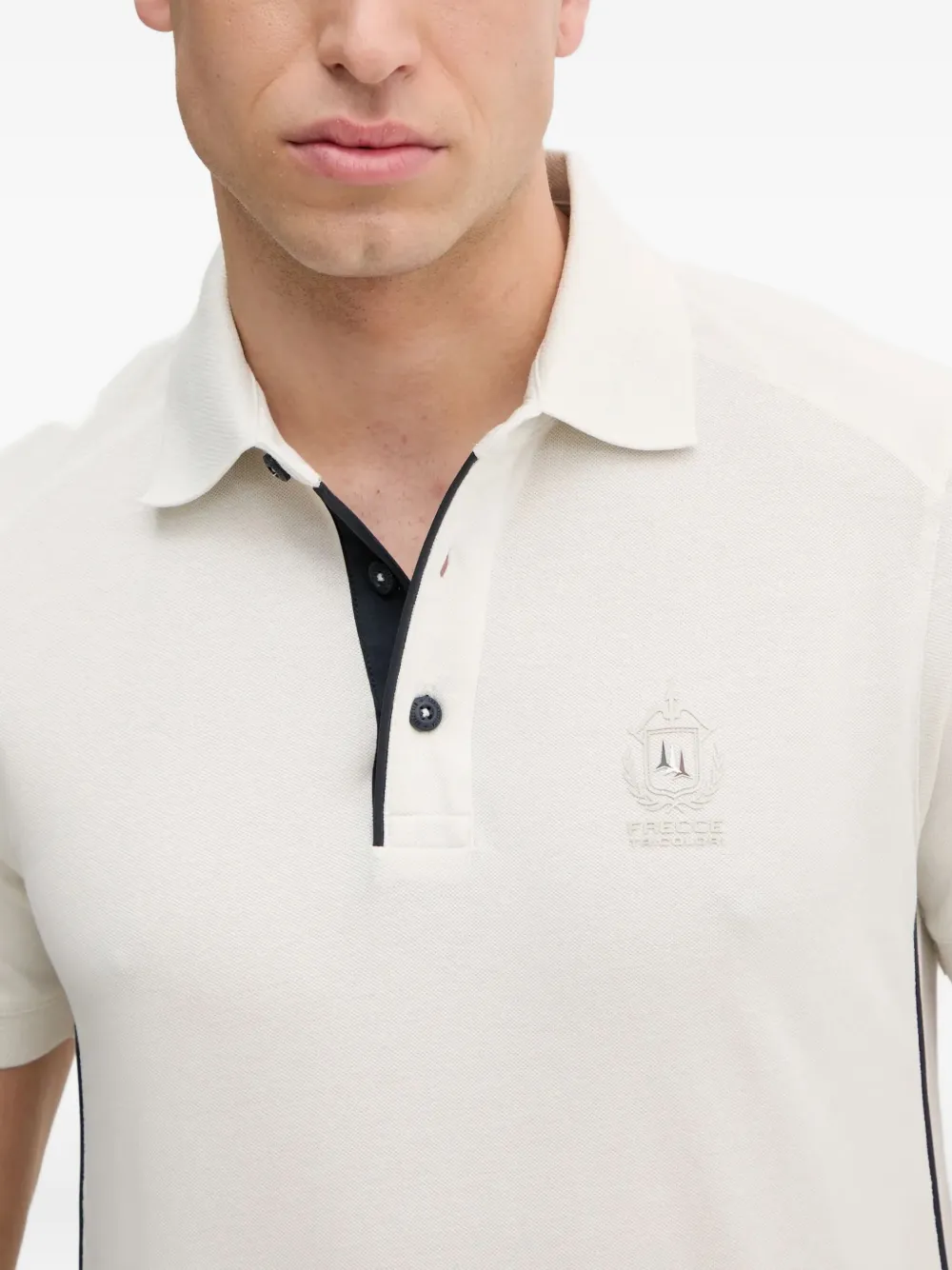 Aeronautica Militare Poloshirt met geborduurd logo Wit