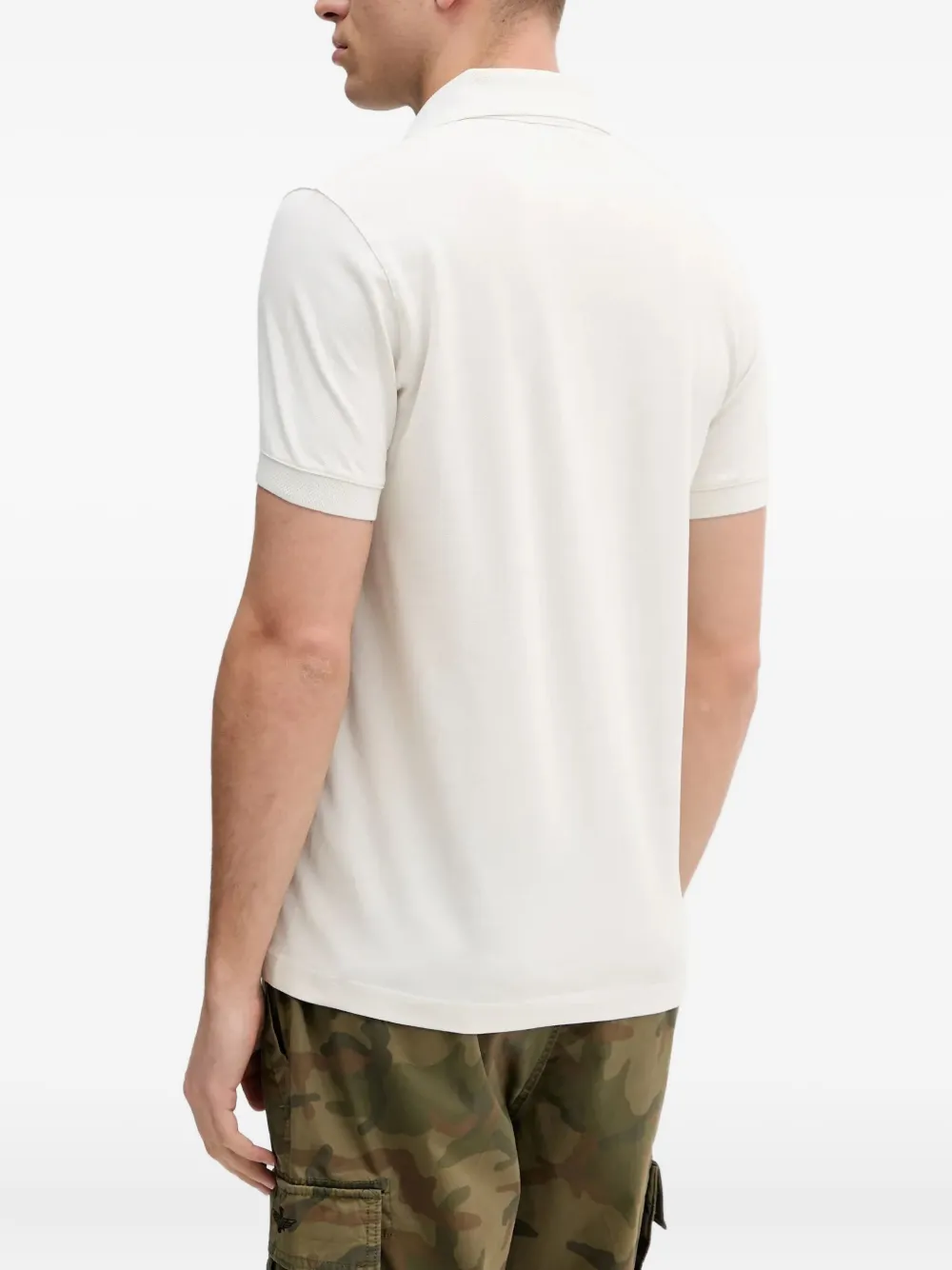 Aeronautica Militare Poloshirt met geborduurd logo Wit