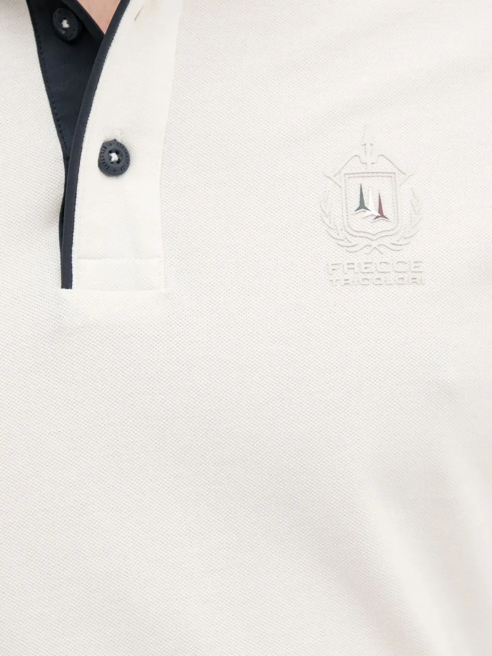 Aeronautica Militare Poloshirt met geborduurd logo Wit
