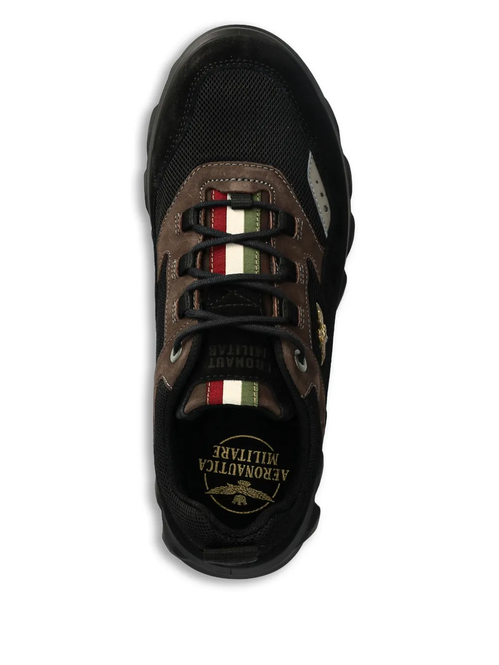 Aeronautica Militare mesh-panelled hiking sneakers Black