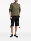 Aeronautica Militare logo-embroidered crew-neck sweatshirt - Green