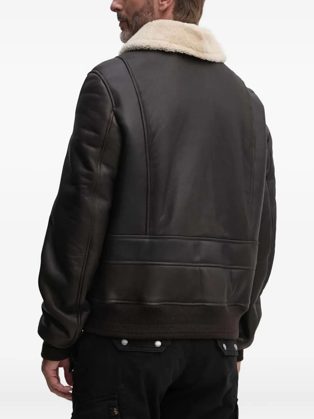 Aeronautica Militare Lammy jack met logoplakkaat Bruin