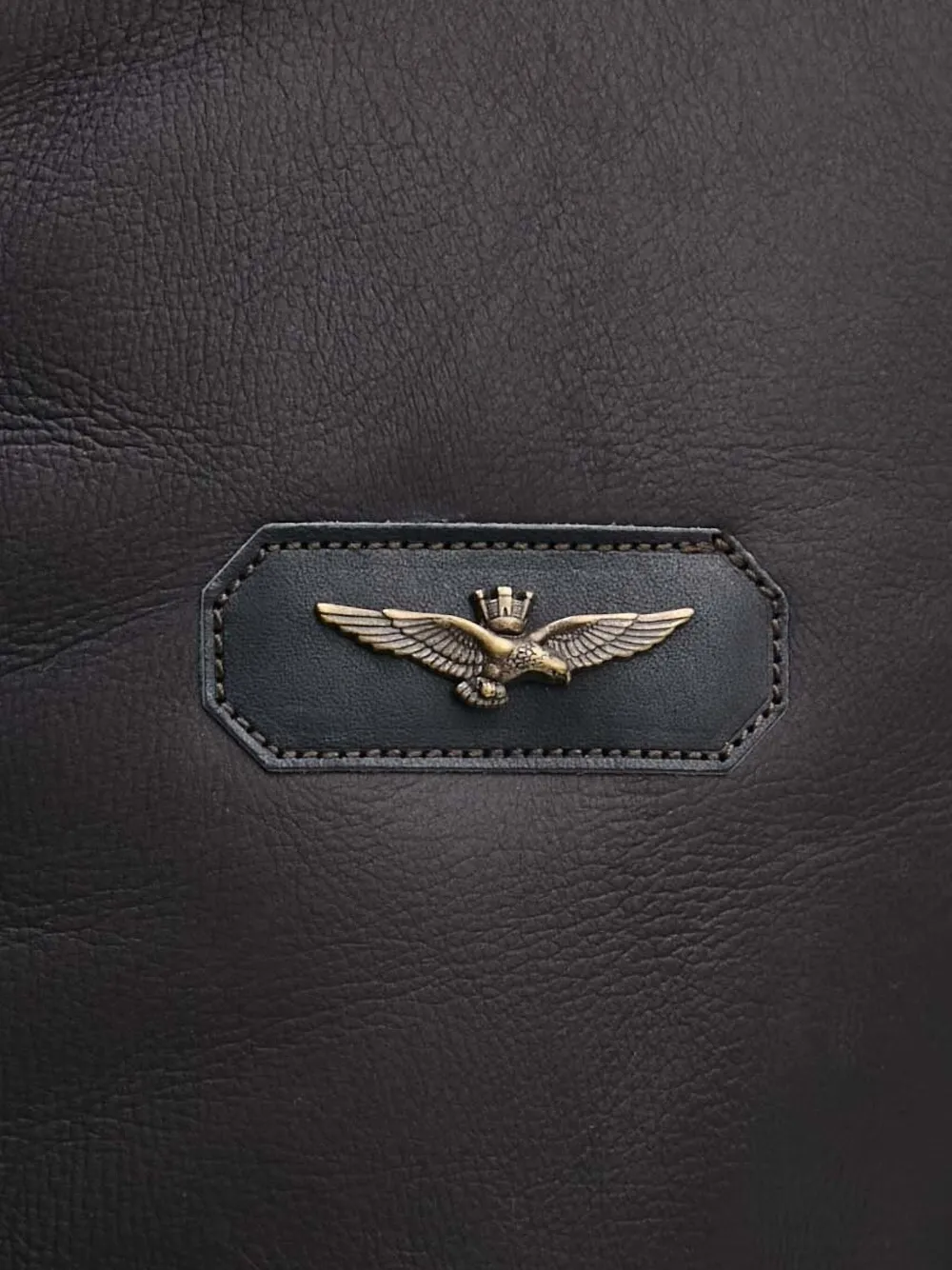 Aeronautica Militare Lammy jack met logoplakkaat Bruin