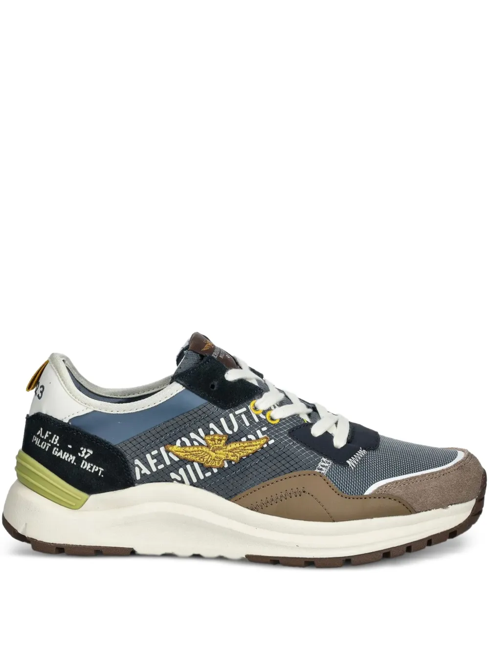 Aeronautica Militare panelled sneakers | Blue | Image 1
