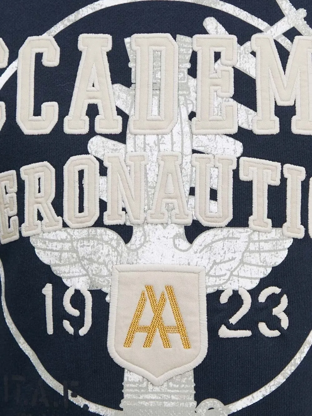 Aeronautica Militare Hoodie met logo-applicatie Blauw