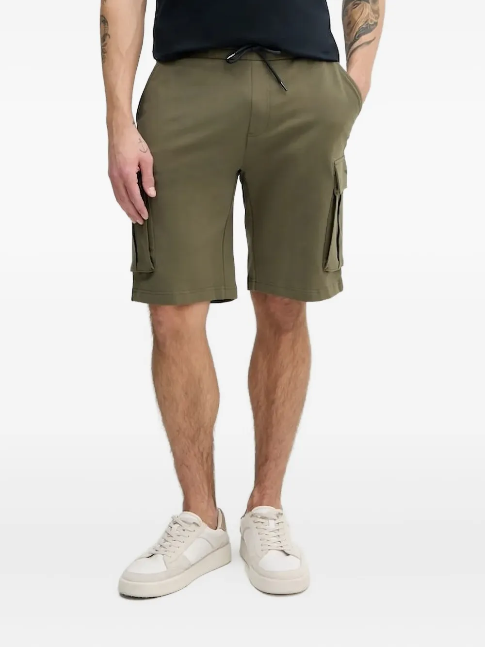Aeronautica Militare Shorts met trekkoord Groen