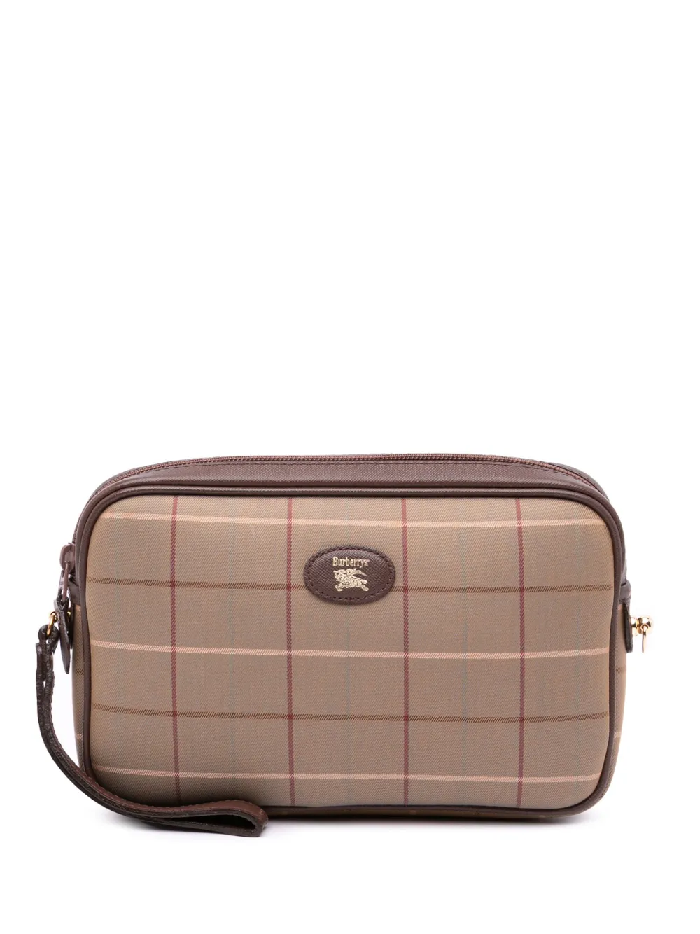 Burberry Pre-Owned 20th Century Vintage Check Canvas clutch bag | Brown | Image 1