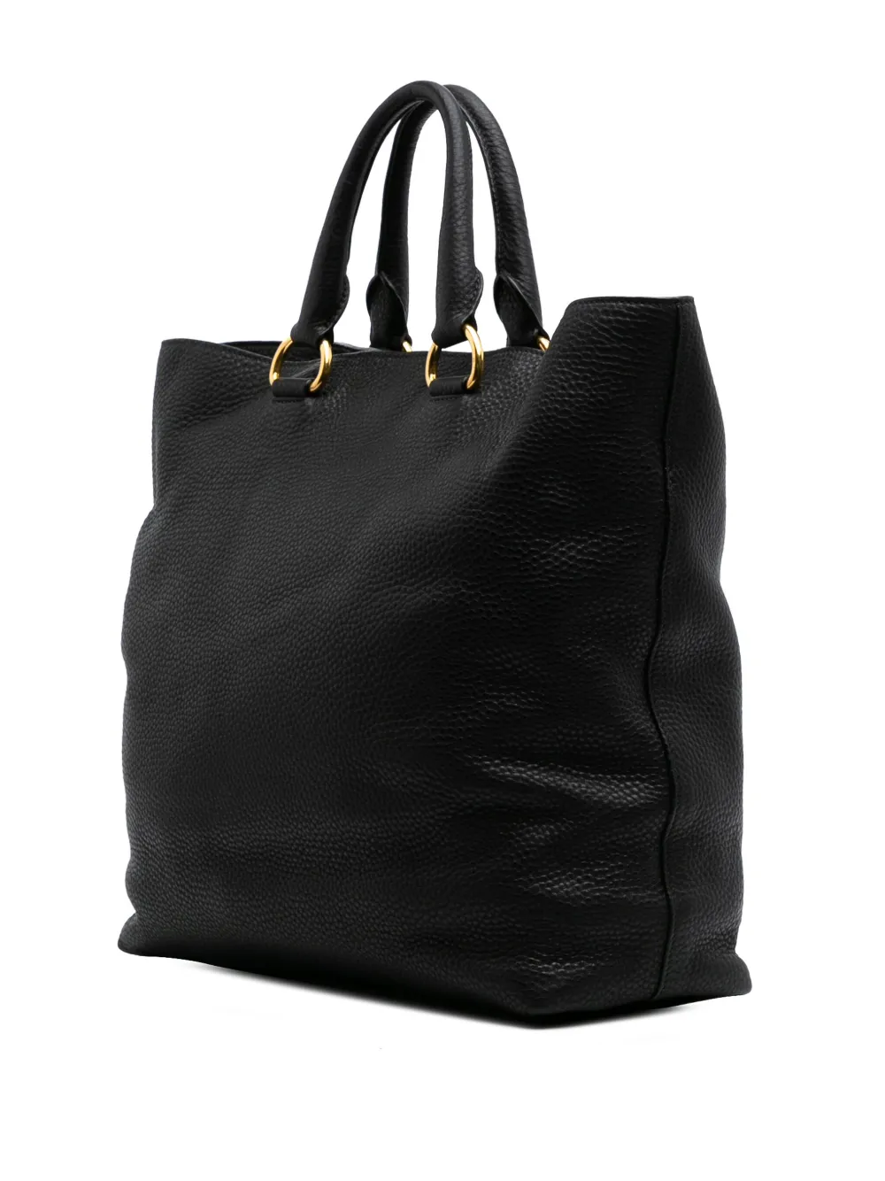 Pre-owned Prada 2013-2024 Vitello Daino Open Convertible Tote Satchel