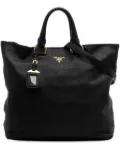 Prada Pre-Owned 2013-2024 Vitello Daino Open Convertible Tote satchel - Black