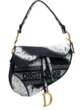 Christian Dior Pre-Owned 2020 Canvas Embroidered Tie Dye Saddle Bag shoulder bag - Black