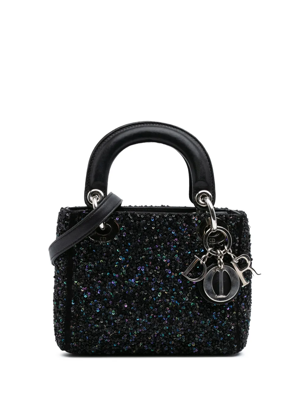 2014 Mini Satin Sequin Embellished Lady Dior satchel