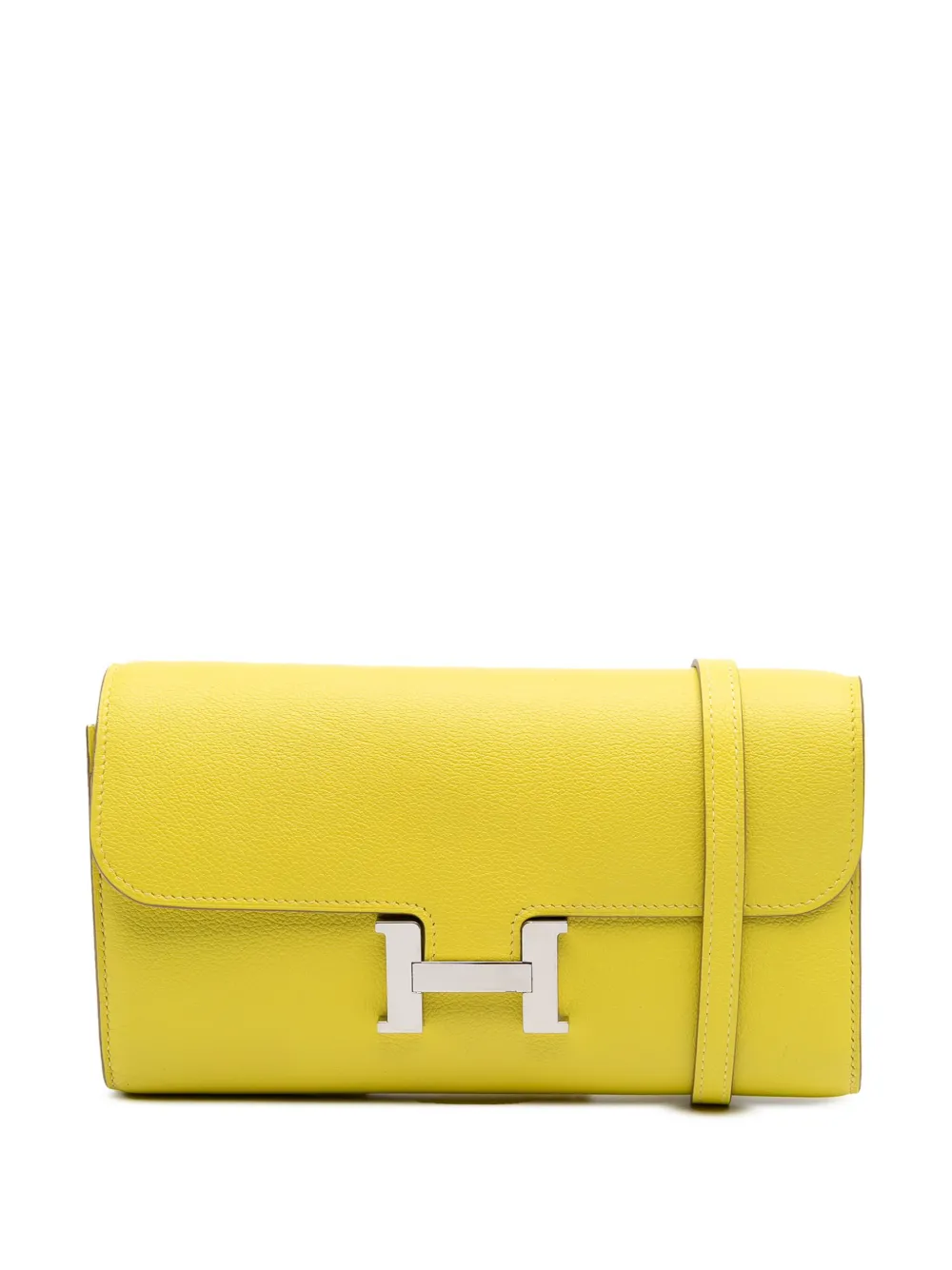 Hermès Pre-Owned 2021 Evercolor Constance Wallet To Go crossbody bag | Yellow | Image 1