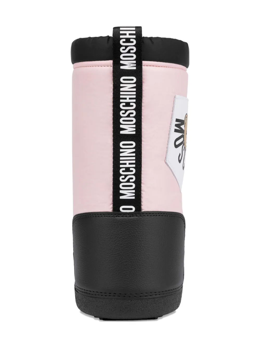 Moschino Kids teddy-patch snow boots Pink