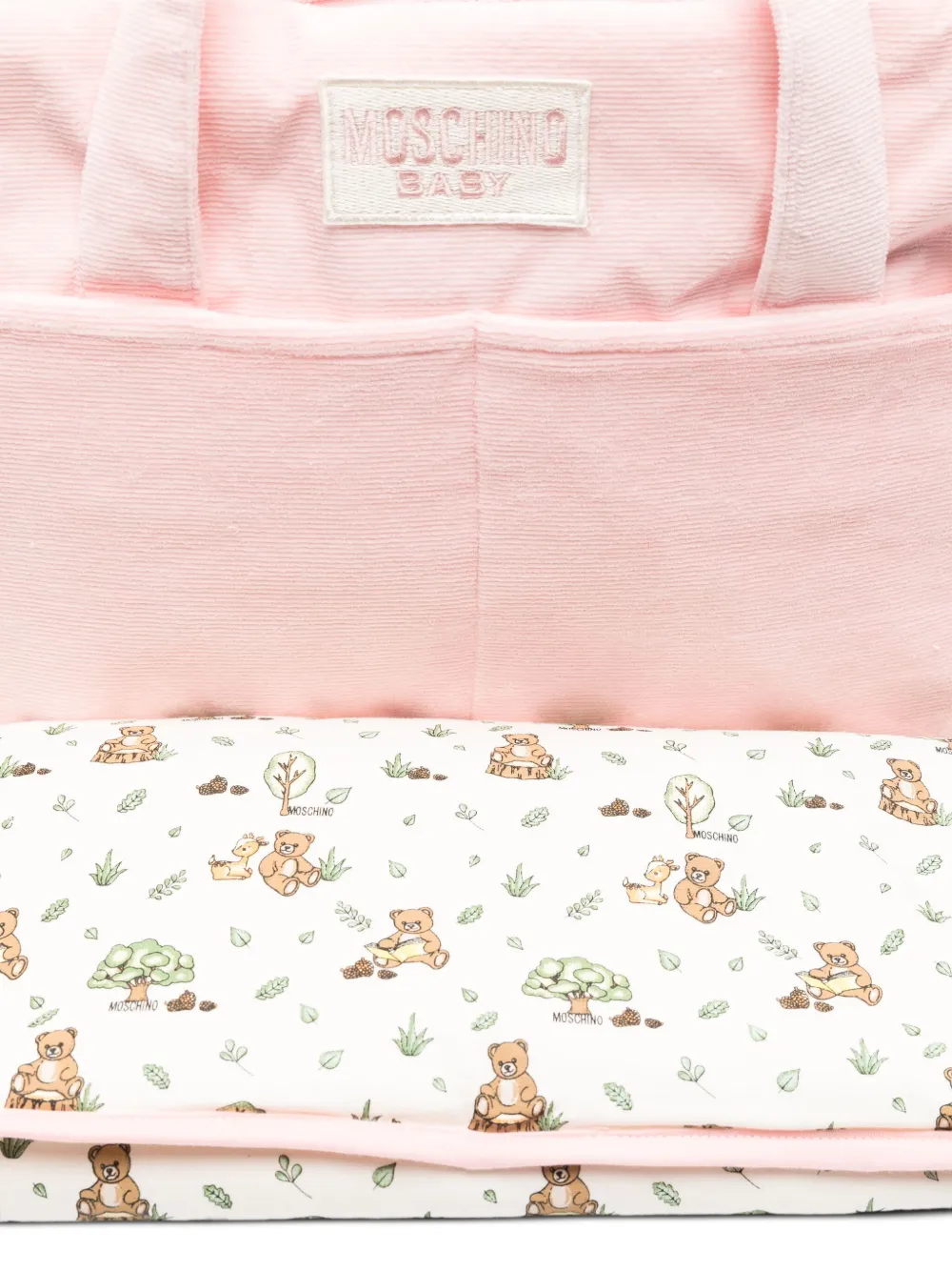 Moschino Kids Luiertas met logopatch Roze