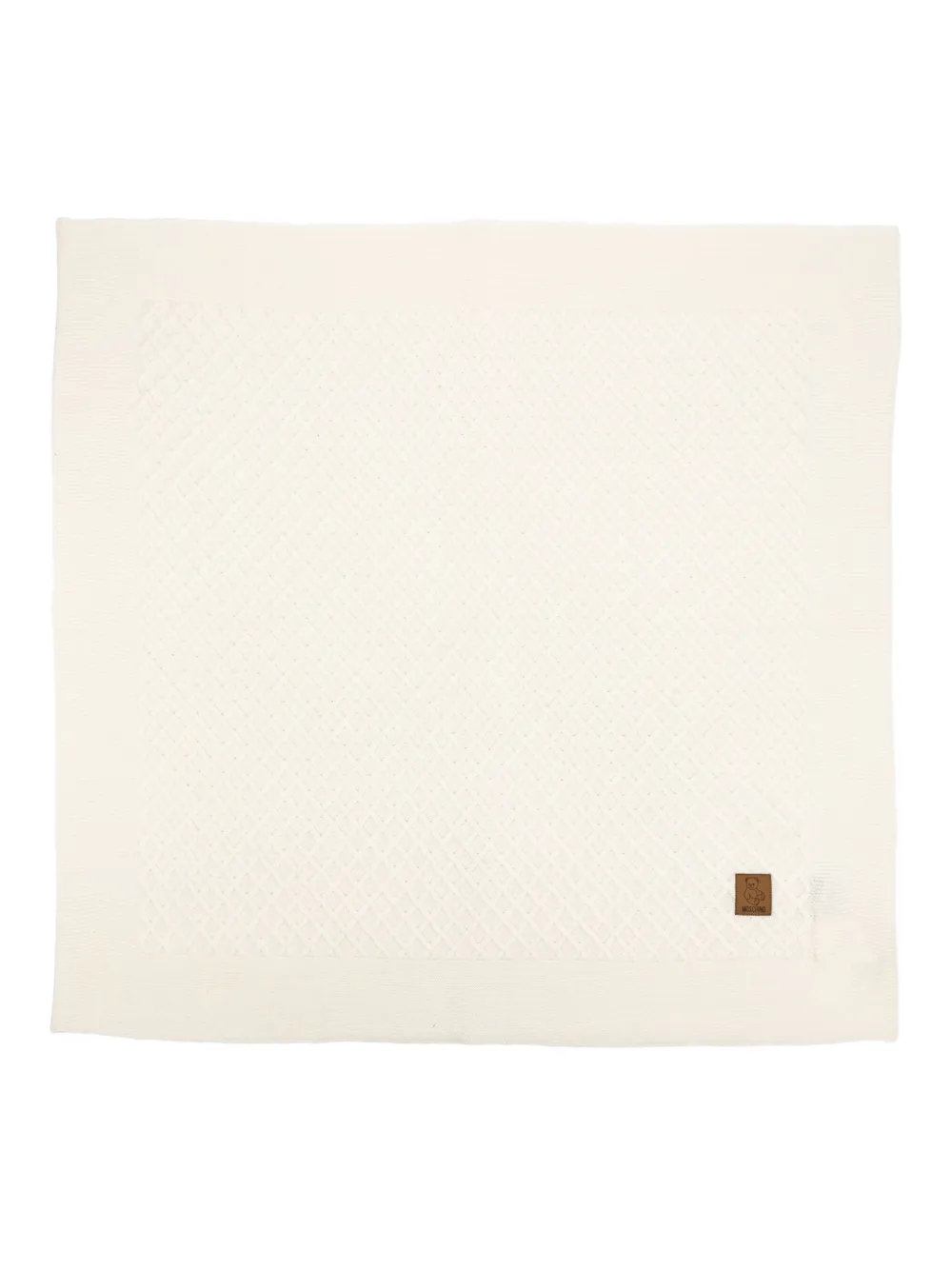 Moschino Kids textured wool blanket - Toni neutri